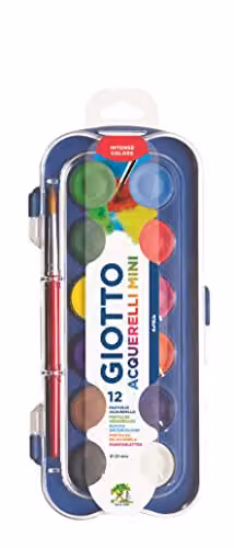 GIOTTO Watercolour Set with 12 Blocks in Assorted Colours – 1