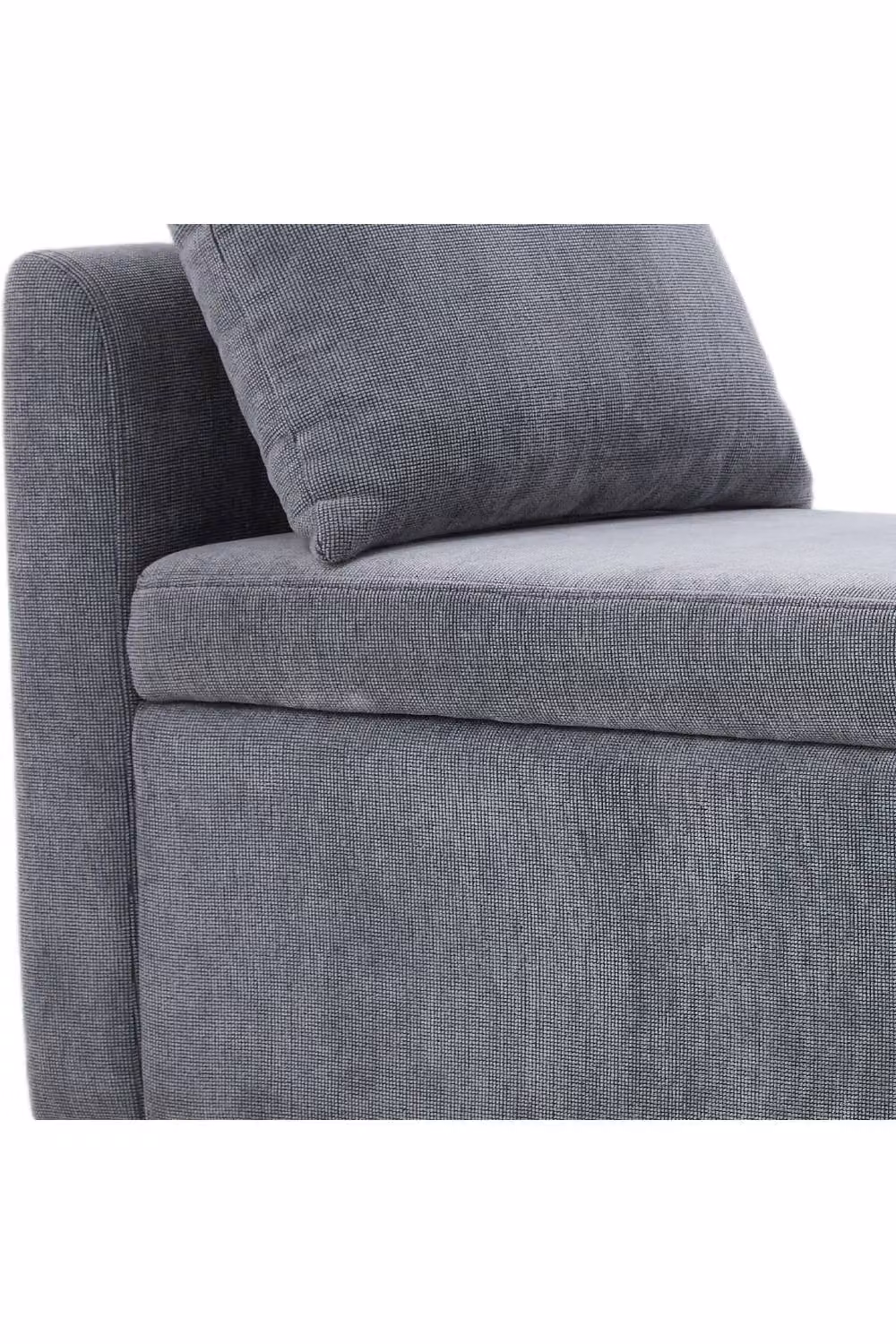 Living and Home Grey Upholstered Storage Bench with 2 Pillows – 6