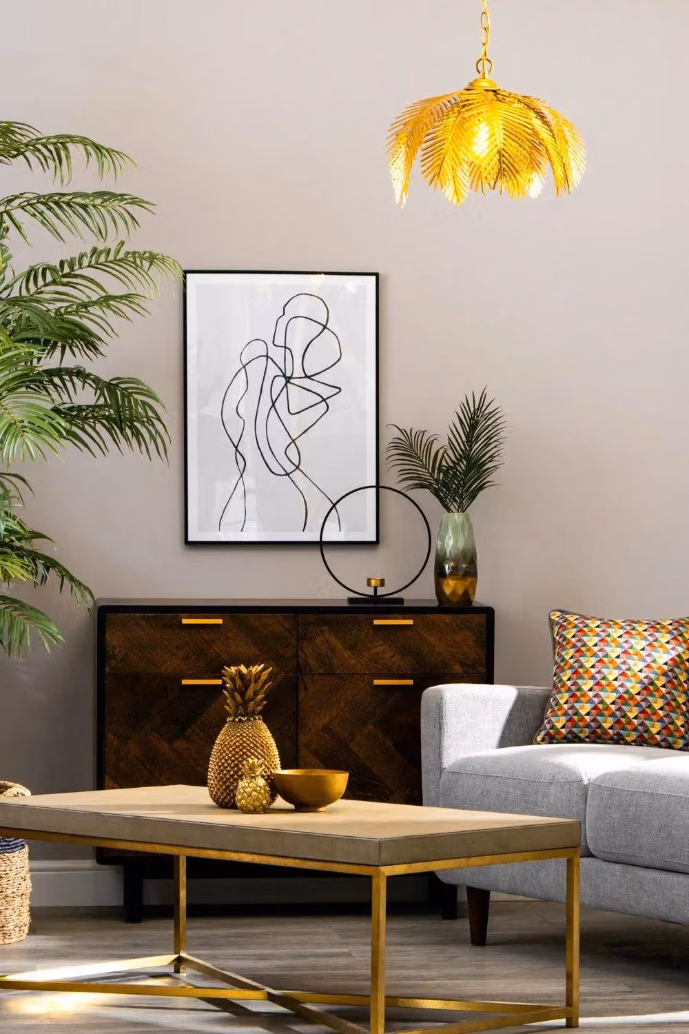 BHS Lighting Brookby Gold Dome Pendant Ceiling Light – 2