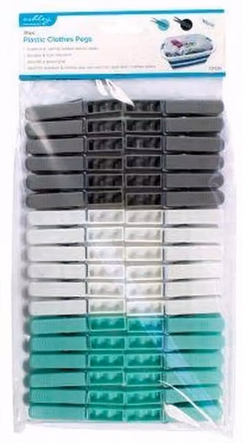 Ashley Multicolour Plastic Clothes Pegs, Pack of 36
