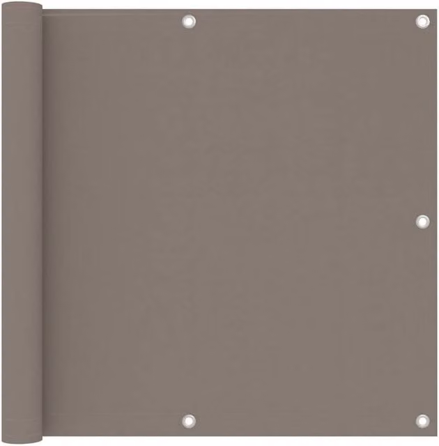 Berkfield Home Balcony Screen in Taupe Beige Oxford Fabric W/H: 90 x 300 cm – 1