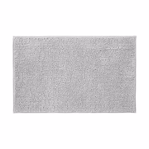 Allure Bath Fashions Bobble Chenille Microfibre Large Bath Mat, Grey, W: 60 cm, D: 90 cm, H: 2 cm – 1