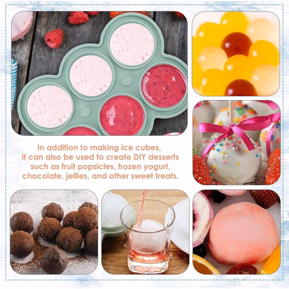NESTLUNE Large Silicone Ice Ball Maker Multicolour – 2