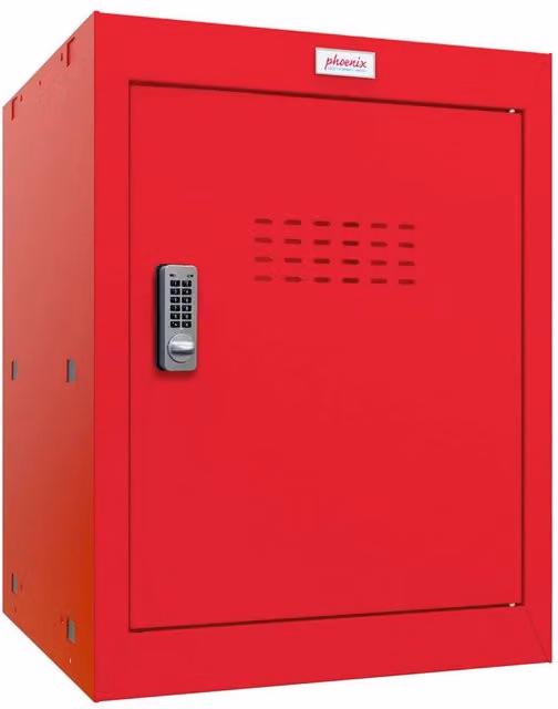 Phoenix Safe Company Size 2 Red Cube Locker CL0544RRE with Electronic Lock and 66 Litre Capacity
