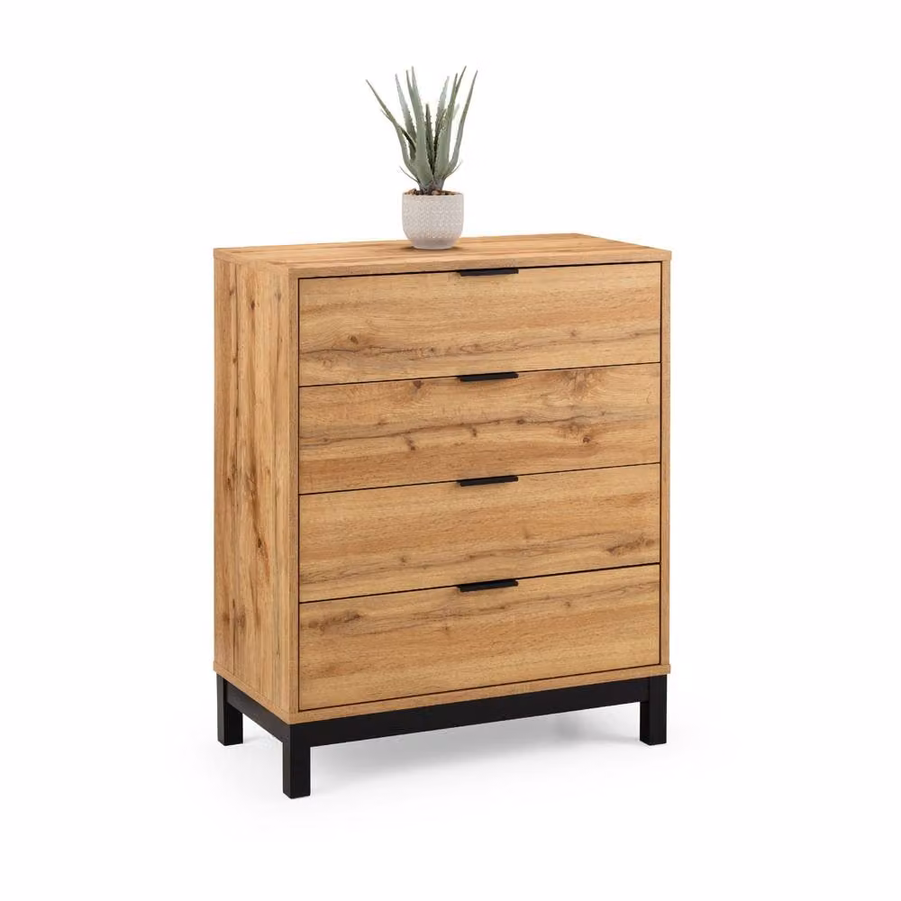 Cheshire Premium Kora 4 Drawer Chest in Brown Oak – 2