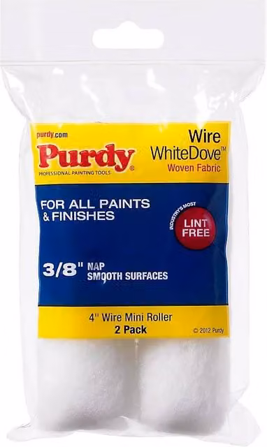 Purdy Mini White Dove Lint-Free Polyester Refill Sleeve, Pack of 2, W: 100 mm, D: 10 mm