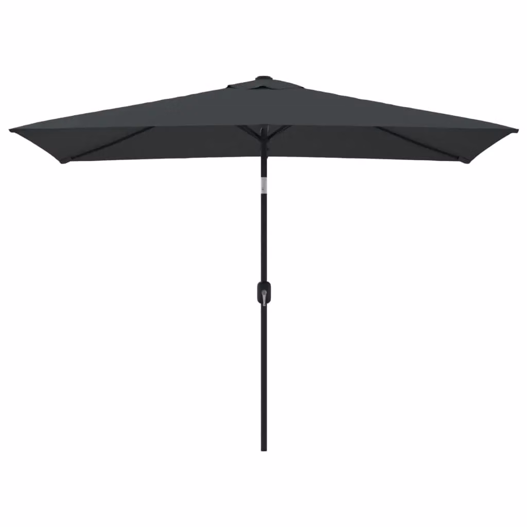 Berkfield Home Outdoor Parasol with Metal Pole, Anthracite and Black, W: 300 cm, D: 200 cm – 2