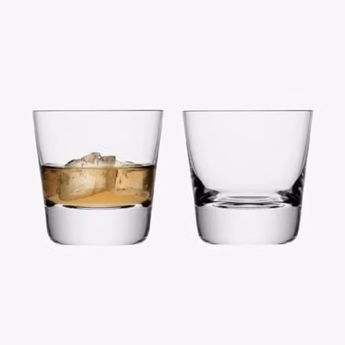LSA International Madrid Handmade Glass Tumbler, Transparent, 270ml, Set of 2 – 1
