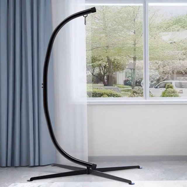 Havendro XXL Metal Hammock C-Stand for Egg Chair in Matt Black – 1