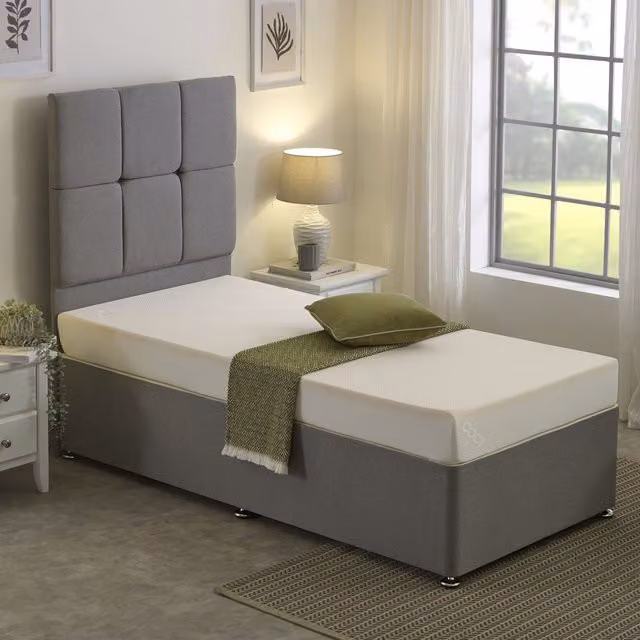 The Foam People Double All-Foam Plain Mattress with Removable Zip Cover, White, W/D/H: 140 x 200 x 15.24 cm