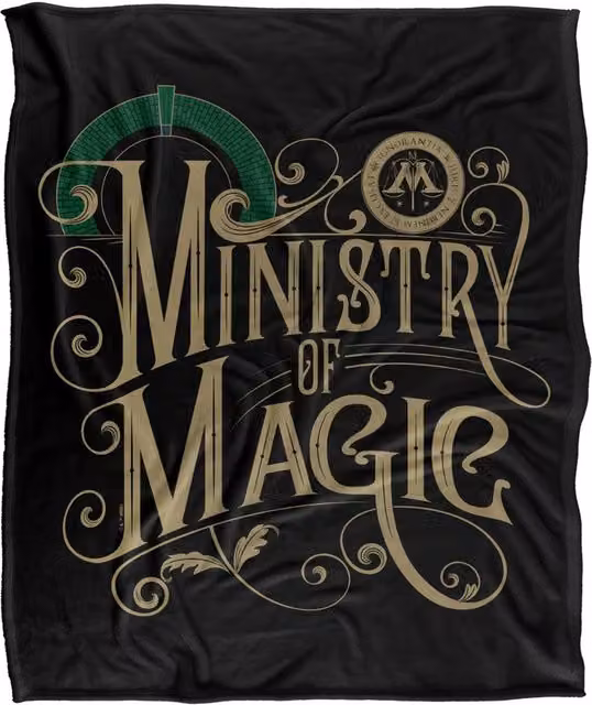 Warner Bros. Harry Potter Ministry of Magic Super Soft Silky Touch Fleece Throw Blanket, Multicolour, W: 91.44 cm x D: 147 cm – 6
