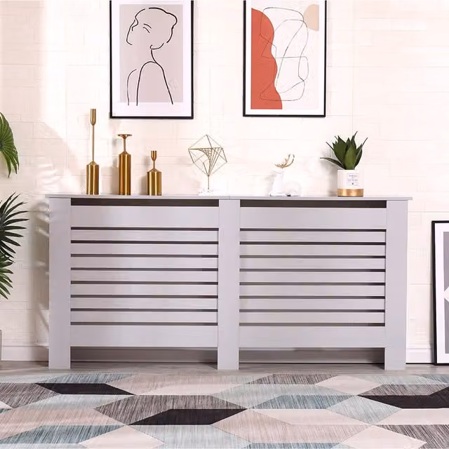 HMD Grey Radiator Cover Display Console Table