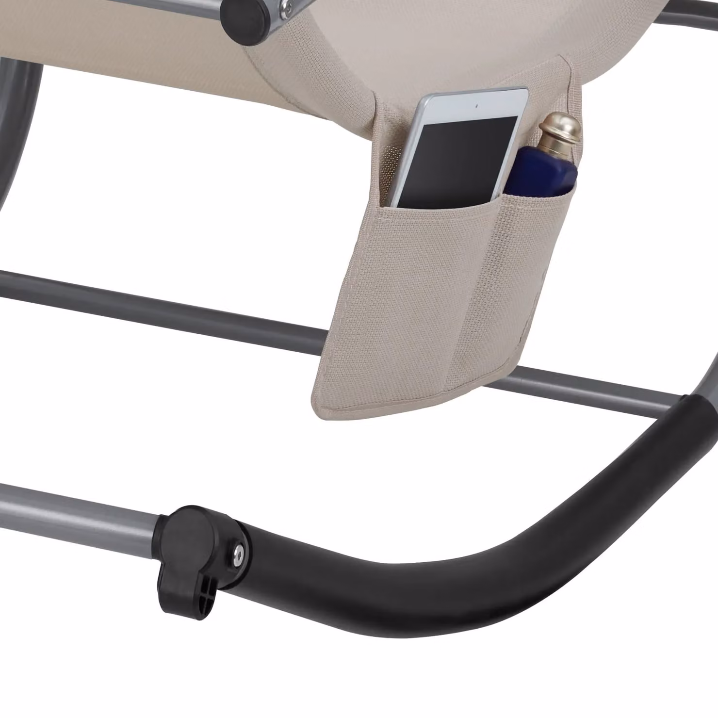tectake Taya Sun Lounger in Beige with Steel and Textilene Frame – 6