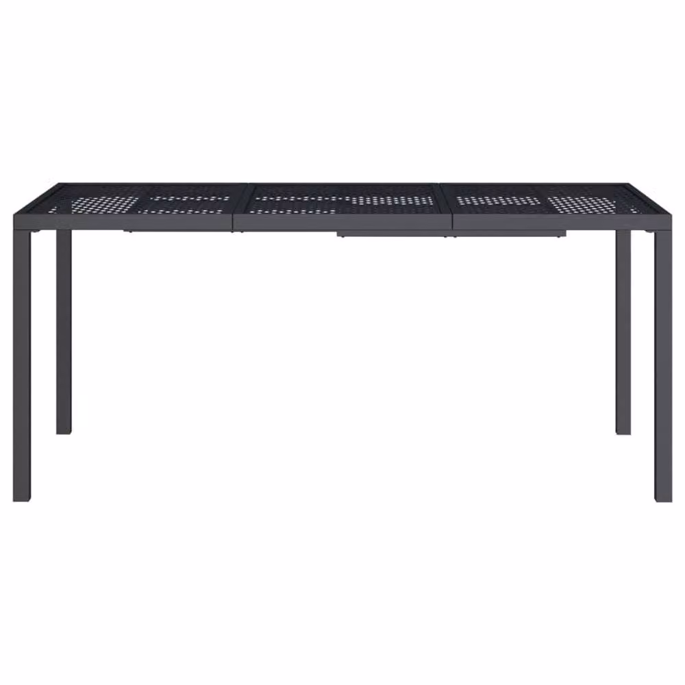 Berkfield Home Modern Rectangular Garden Table in Anthracite and Black Powder Coated Steel, W/D/H: 165 x 80 x 72 cm – 3