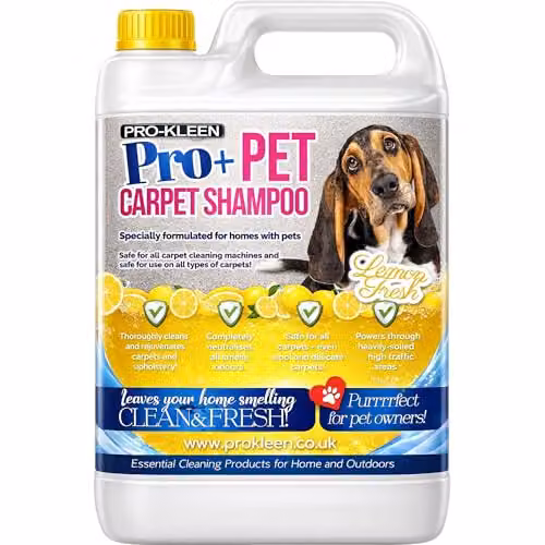 Pro-Kleen Pro+ Carpet Shampoo and Upholstery Cleaning Solution, Lemon Fresh, 5L