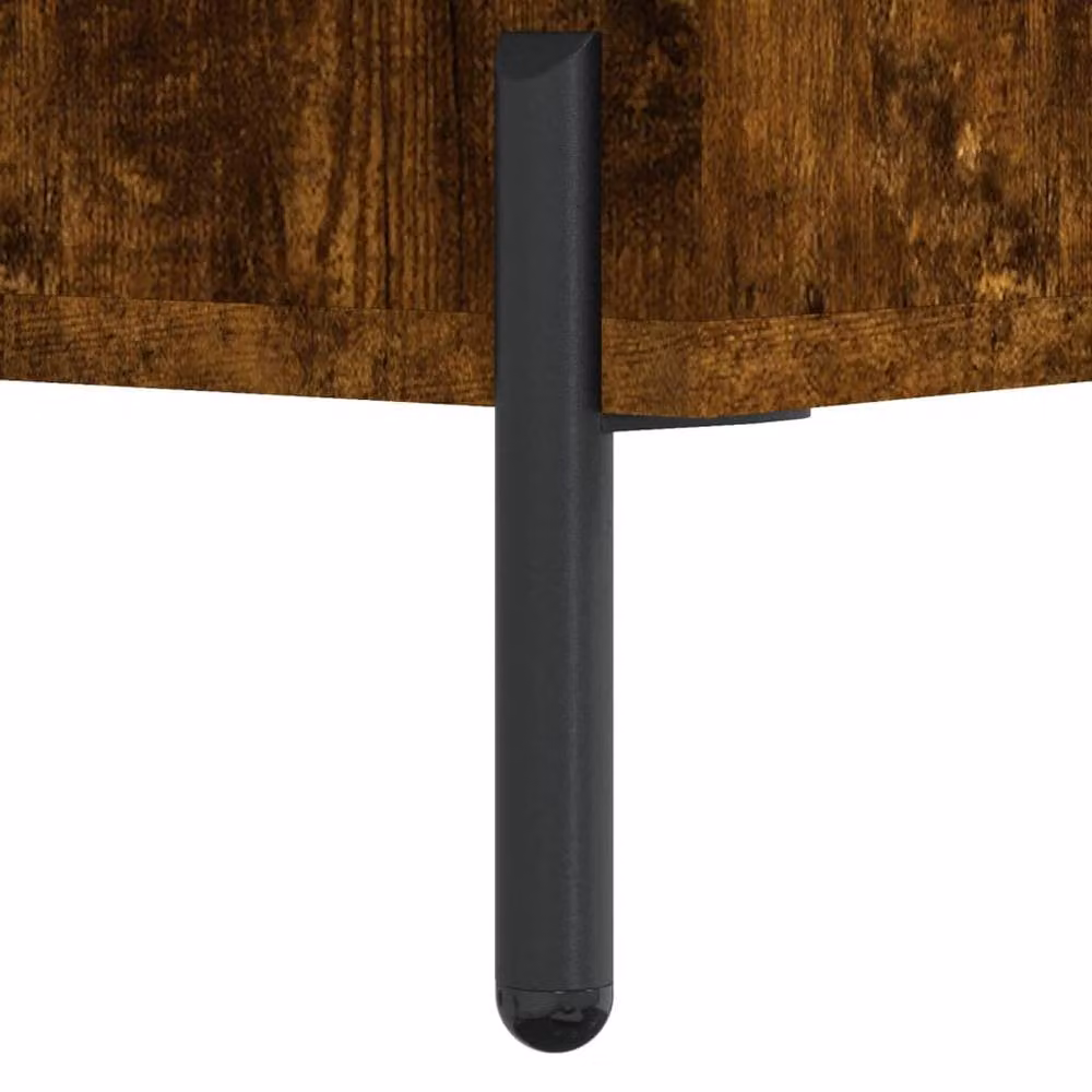 Berkfield Home Set of 2 Smoked Oak Bedside Cabinets in Brown, W/D/H: 40 x 35 x 47.5 cm – 5