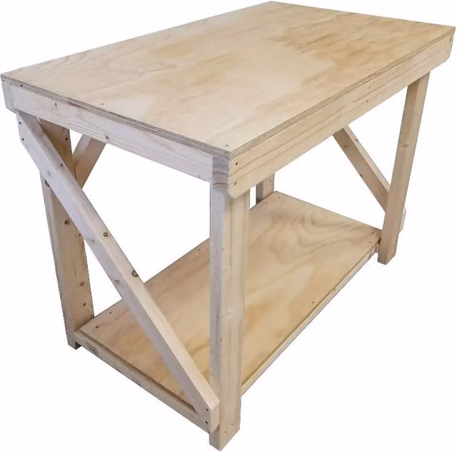 Arbor Garden Solutions Wooden Writing Desk with Plywood Top in White or Beige