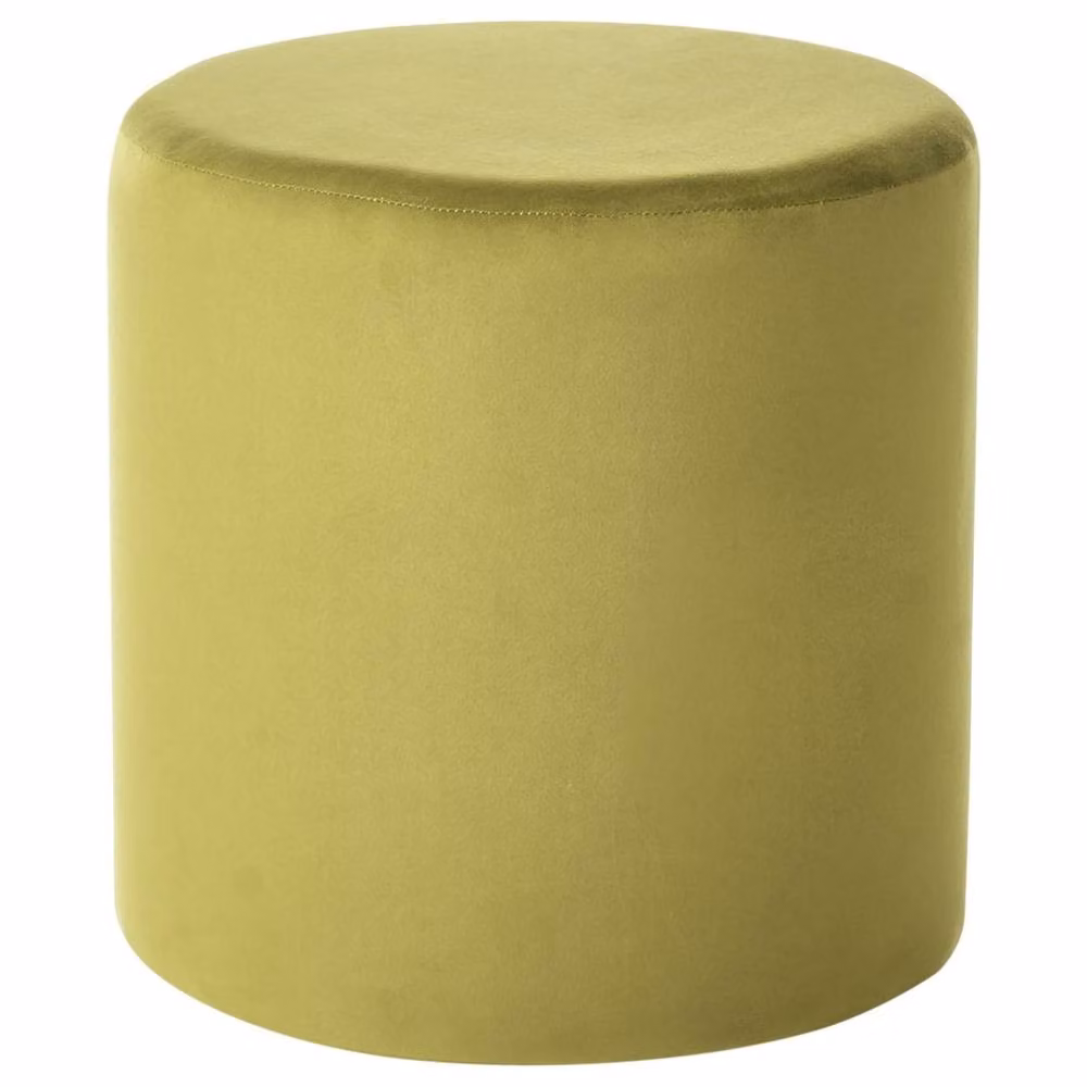 Wyld Haus Soft Body Cylindrical Velvet Ottoman Pouffe Footstool in Green – 2