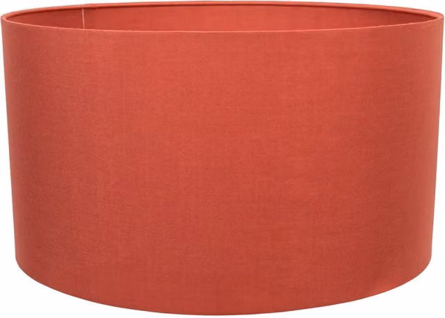 ValueLights Reni Large Fabric Drum Ceiling Lamp Shade, Red and Orange, Diameter: 45 cm