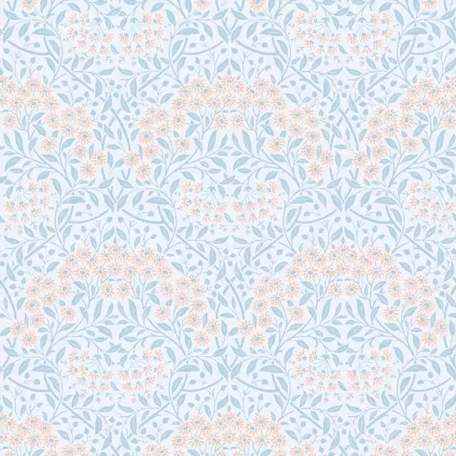 I Love Wallpaper Vintage Floral Botanical Wallpaper in Blue