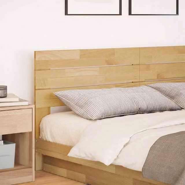 Berkfield Home Solid Oak Headboard in Brown, Width: 180 cm – 1