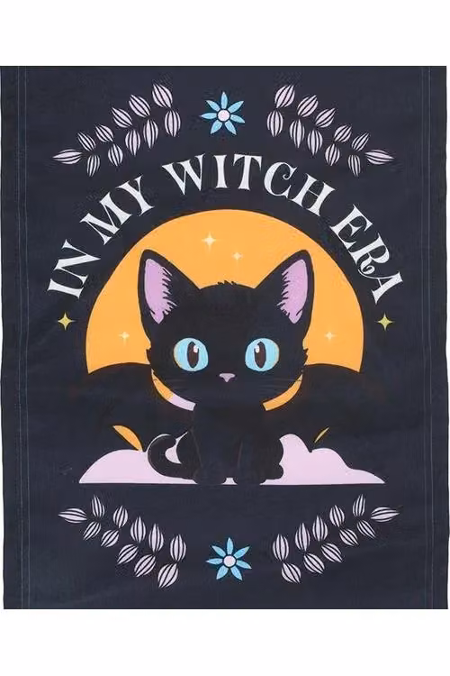 KDMD In My Witch Era Bat Cat Fabric Wall Hanging in Charcoal – 3