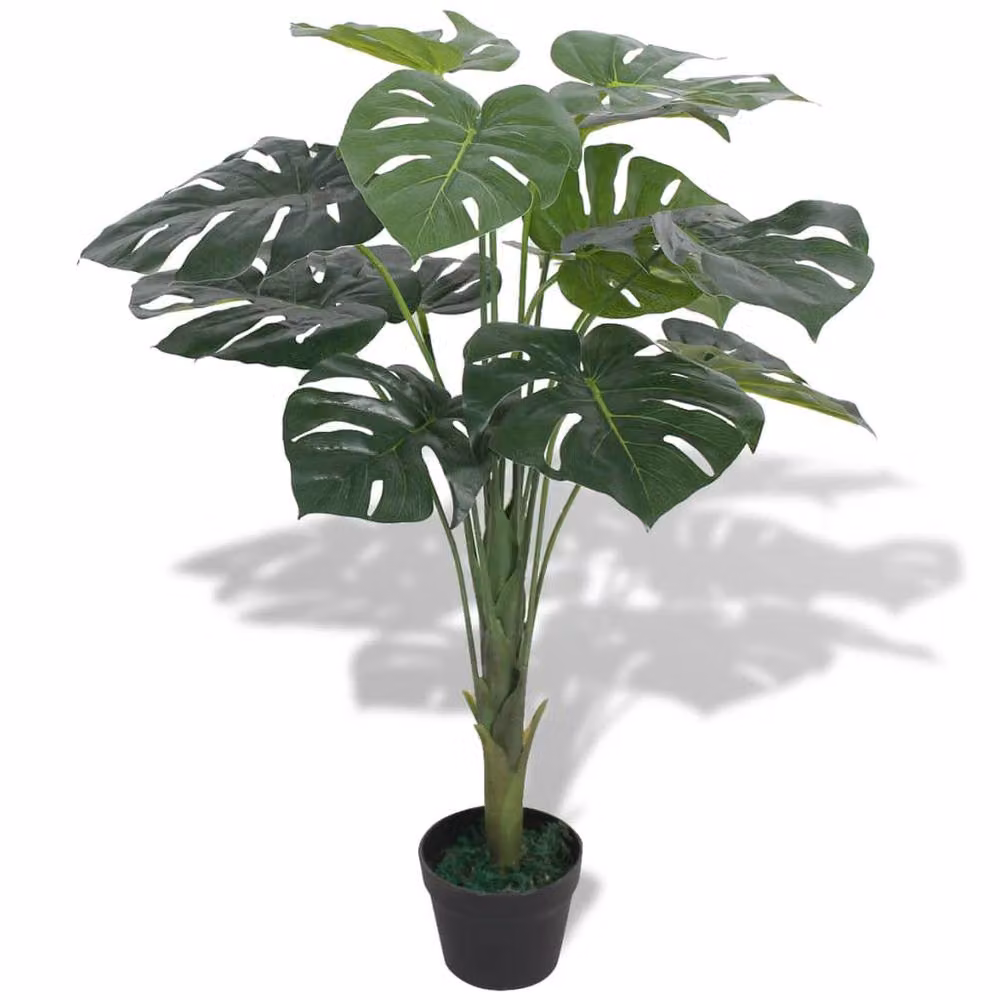 Berkfield Home Artificial Monstera Plant with Pot, Green, Height: 70 cm – 2