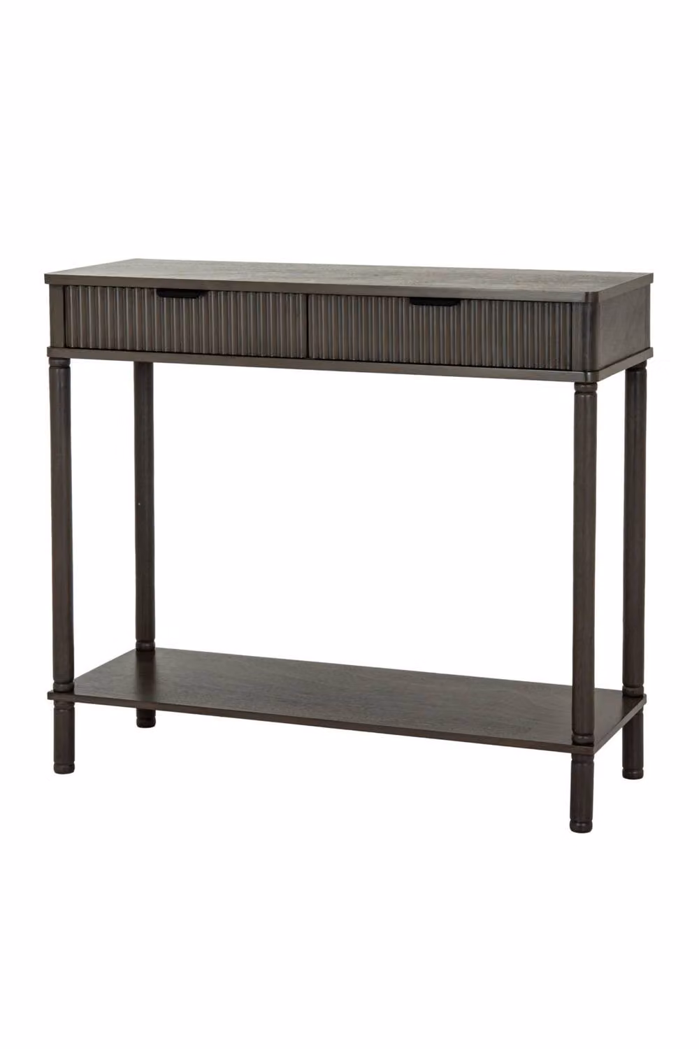 KDMD Reed Collection Modern Rectangular Console Table with Ceramic Top and Two Drawers in Brown – 2