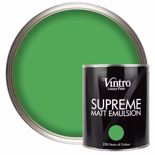 Vintro Luxury Matt Emulsion Multi Surface Paint in Bright Green Rainforest, 1 l