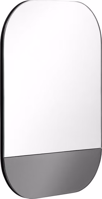 MH London Ernie Modern Rectangular Accent Wall Mirror in Grey Glass