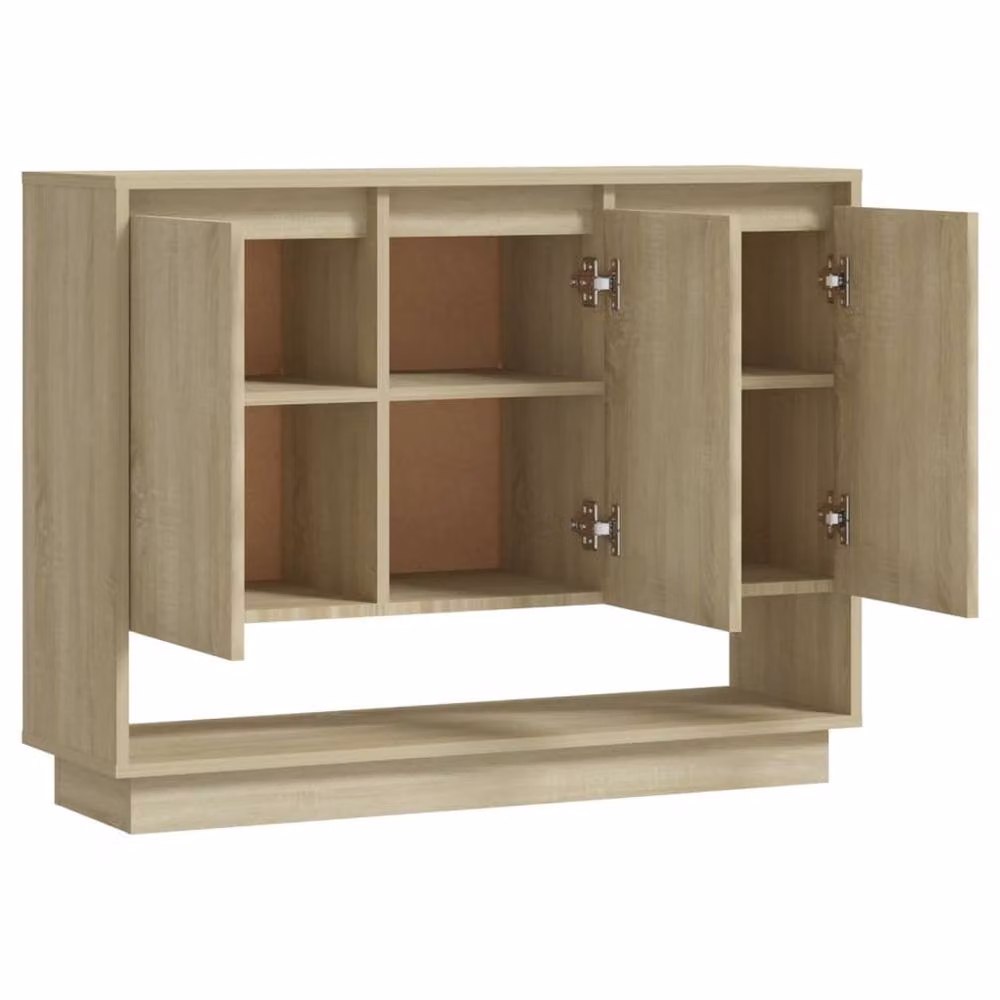 Berkfield Home Sonoma Oak Sideboard in Beige, W/D/H: 97 x 31 x 75 cm – 3