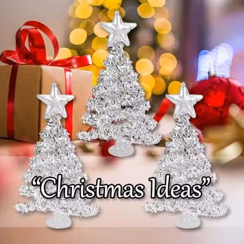 VFM e-Store White Glass Christmas Tree Decoration, H 29 cm x W 15 cm – 4