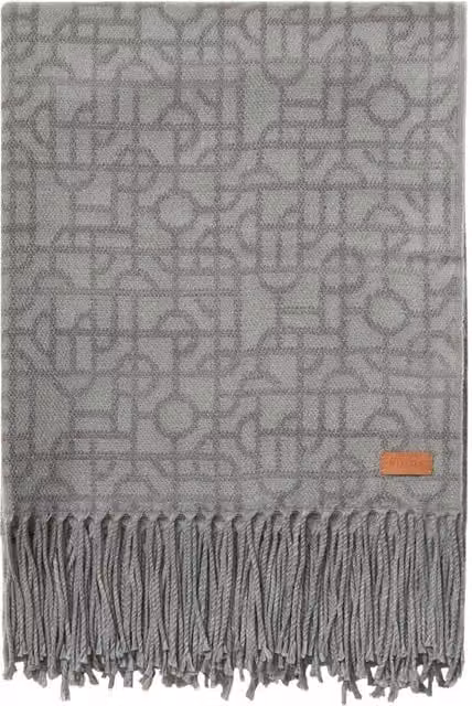 Vinga Verso Geometric Grey Polyacrylic Blanket – 1