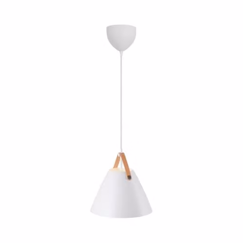 Nordlux Strap Suspended Pendant Light in White Metal for Dining Rooms, E27, Diameter: 27 cm