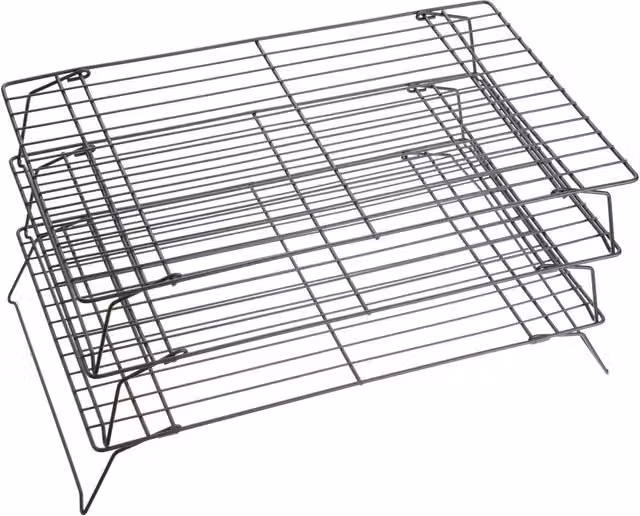 KitchenCraft Non-Stick Three Tier Rectangular Metal Cooling Rack in Black – 2