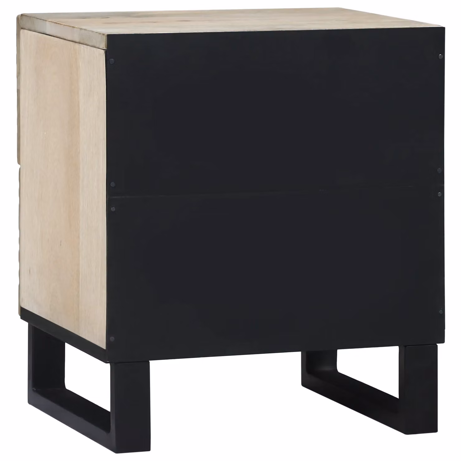 Berkfield Home Set of 2 Bedside Tables with Drawer in Walnut, W/D/H: 40 x 33.5 x 46 cm – 5