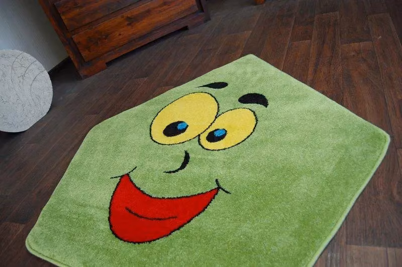 RugsX Paint Round Rug in Green, Diameter: 100 cm – 2