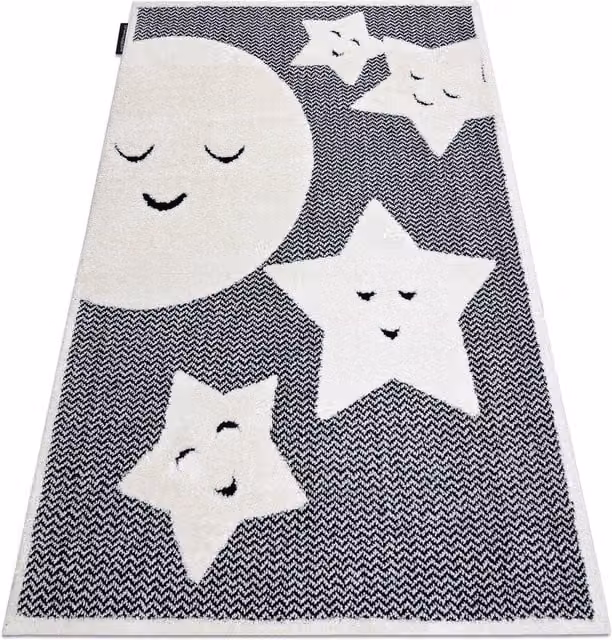 RugsX Modern Children's Rectangular Rug in Grey, W: 160 cm, L: 220 cm – 1