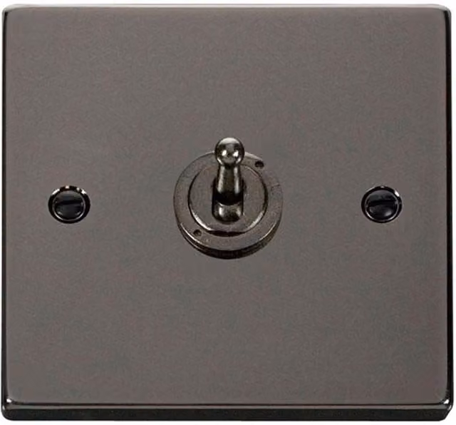 SE Home Black 1 Gang 2 Way Flush Toggle Light Switch