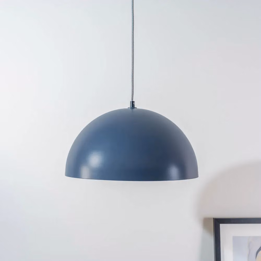 ValueLights Stassi Modern Metal Mushroom Dome Pendant Ceiling Light in Blue – 3