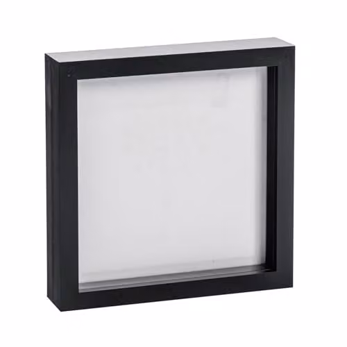 Nicola Spring Modern Square 3D Shadow Box Photo Frame in Black – 1