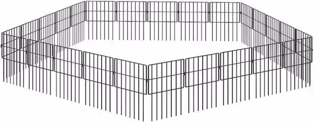 Levede 25 Pack Black Metal Decorative Animal Garden Fence Barrier – 1