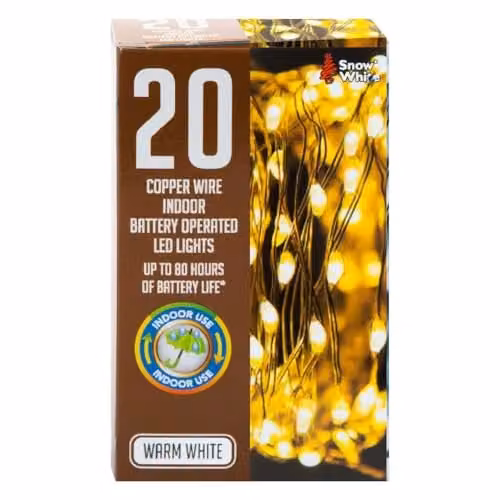 VFM Indoor Copper Wire Christmas Lights in Warm White – 4