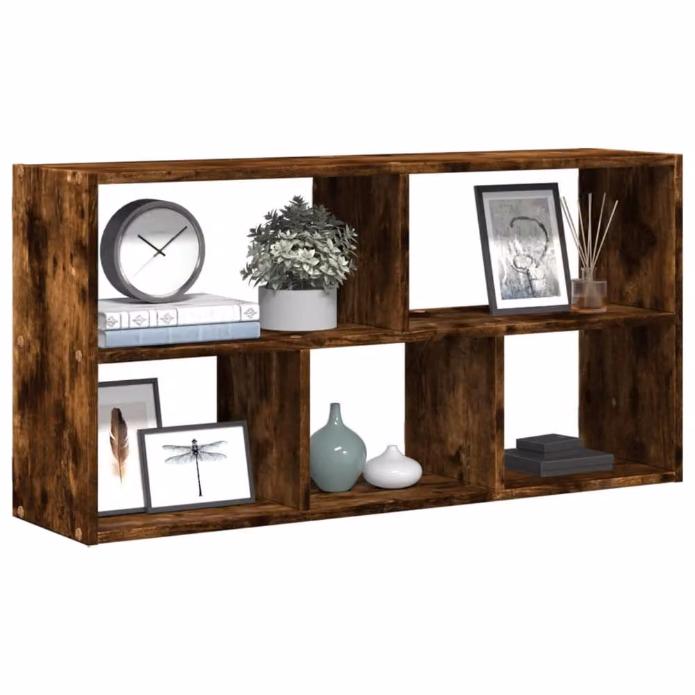 Berkfield Home Smoked Oak Wall Shelf, Brown Engineered Wood, W: 100 cm, D: 25 cm, H: 50 cm – 2