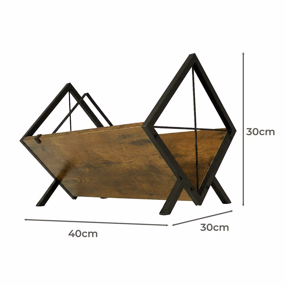 Levede Vinyl Record Storage Rack LP Collection Organiser and Album Holder Stand in Brown – 4
