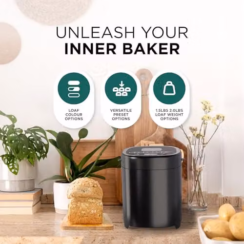 DMD Collective 17-in-1 Black Bread Maker with Gluten Free Mode and Digital Display – 3