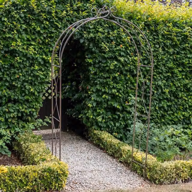 Ascalon Design Ltd Knotted Arch Metal Industrial Support in Brown, W/D/H: 124 x 40 x 222 cm
