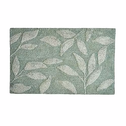 Dreams & Drapes Sandringham Floral Cotton Bath Mat, Green, W/D/H: 50 x 80 x 0.5 cm – 3