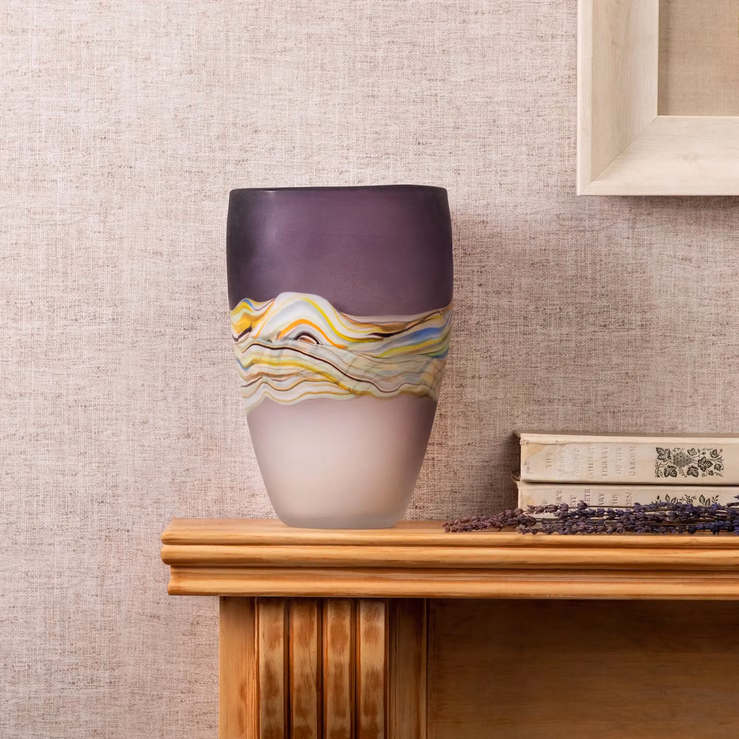 Voyage Maison Marcellus Hand-Blown Glass Tabletop Vase in Purple – 2