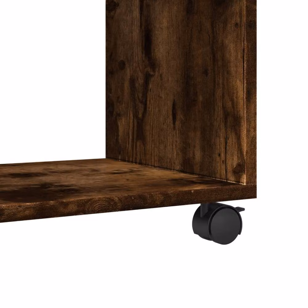 Berkfield Home vidaXL Rolling Cabinet in Smoked Oak Brown, W/D/H: 72 x 33 x 42.5 cm – 6